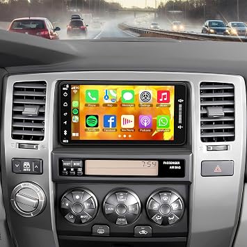 Car Stereo Radio for Toyota 4Runner 2003-2009, for Tundra 2003-2006, for Sequoia 2003-2007,Support Carplay& Android Auto, Bluetooth&Voice Control, Back-up Camera& Steering Wheel Control,GPS,FM Radio