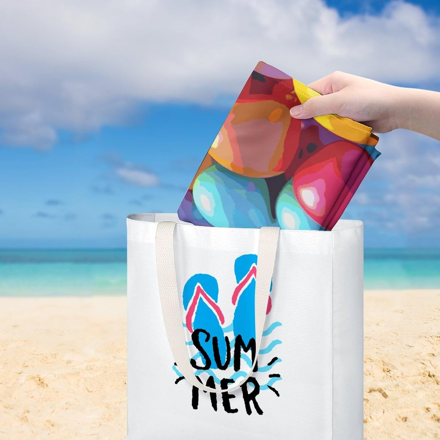 Swimming Towel, Colorful Balloons Printed Fashion Towel,Portable Towel,Durable Towel