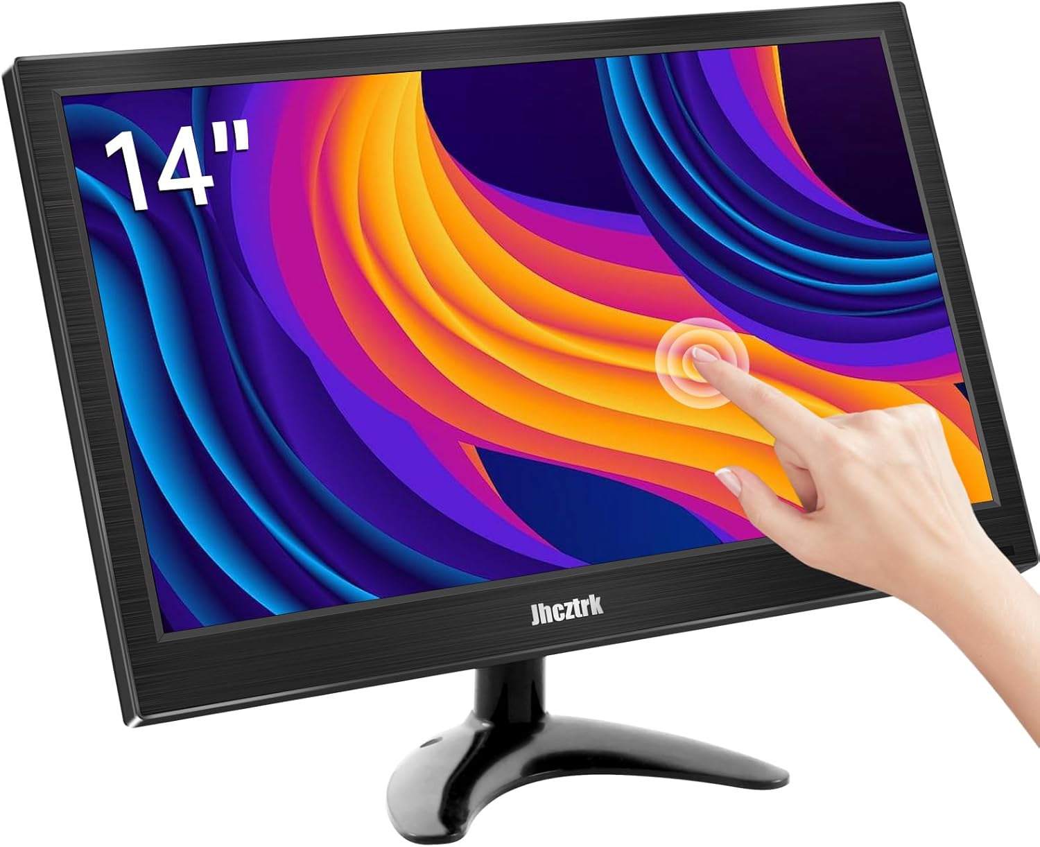 14 Inch Touchscreen Portable Monitor 1080P Touchscreen Display, 350cd/m², HDR, HDMI USB C, Built-in Speakers, VESA Compatible, Travelling Second Monitors for Laptops and Mobile Phones