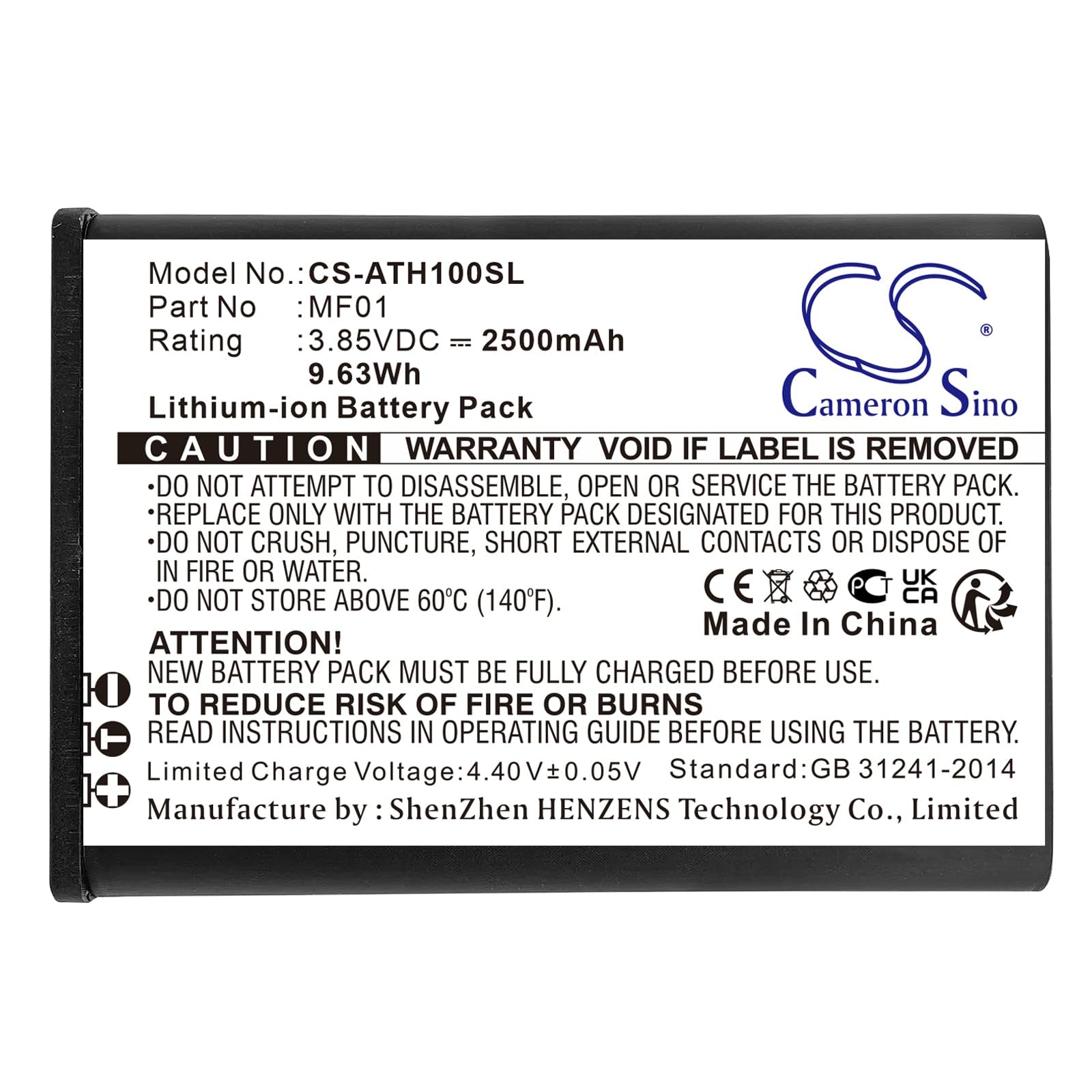 VI VINTRONS Battery for AT&T CT2MHS01, T-Mobile Hotspot TMO HS1, TMOHS1, Turbo Hotspot 2, 711700572011, MF01,