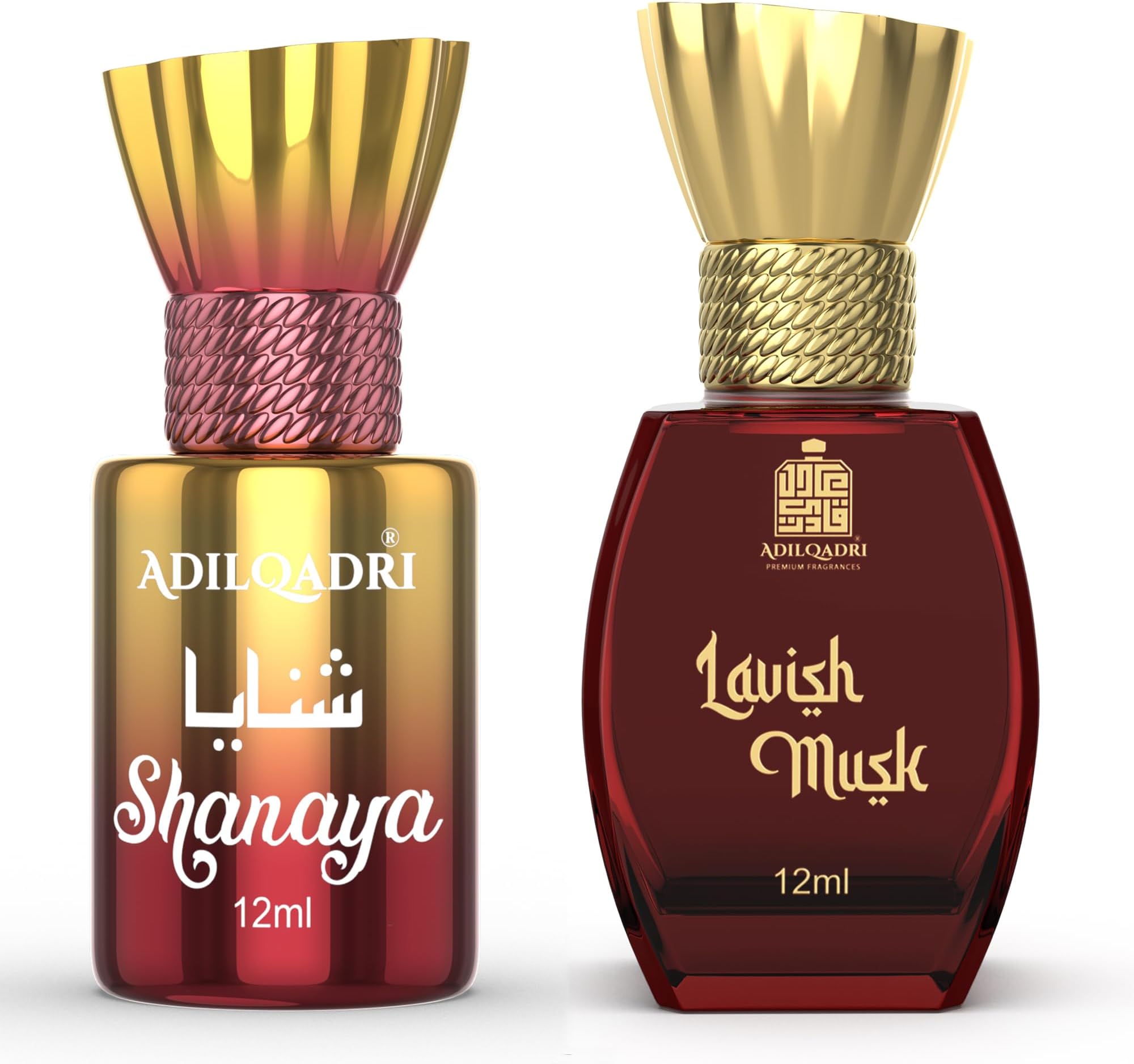 Lavish Musk & Shanaya Attar Combo | Musky & Arabic French Scent | Long Lasting Non-Alcohol Roll-On Attar For Men & Women | Pack of 2-12ML Each