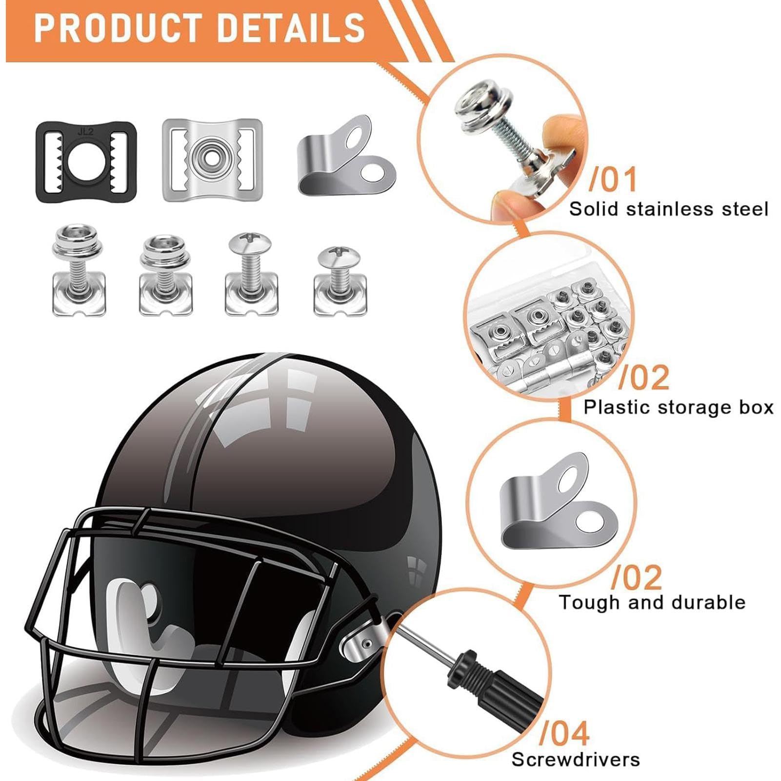 Kit di riparazione del casco da hockey - Riparazione rapida del casco, manutenzione degli ingranaggi da hockey | Imbottitura e cinghie di ricambio, per il casco per giocatori di hockey su gh