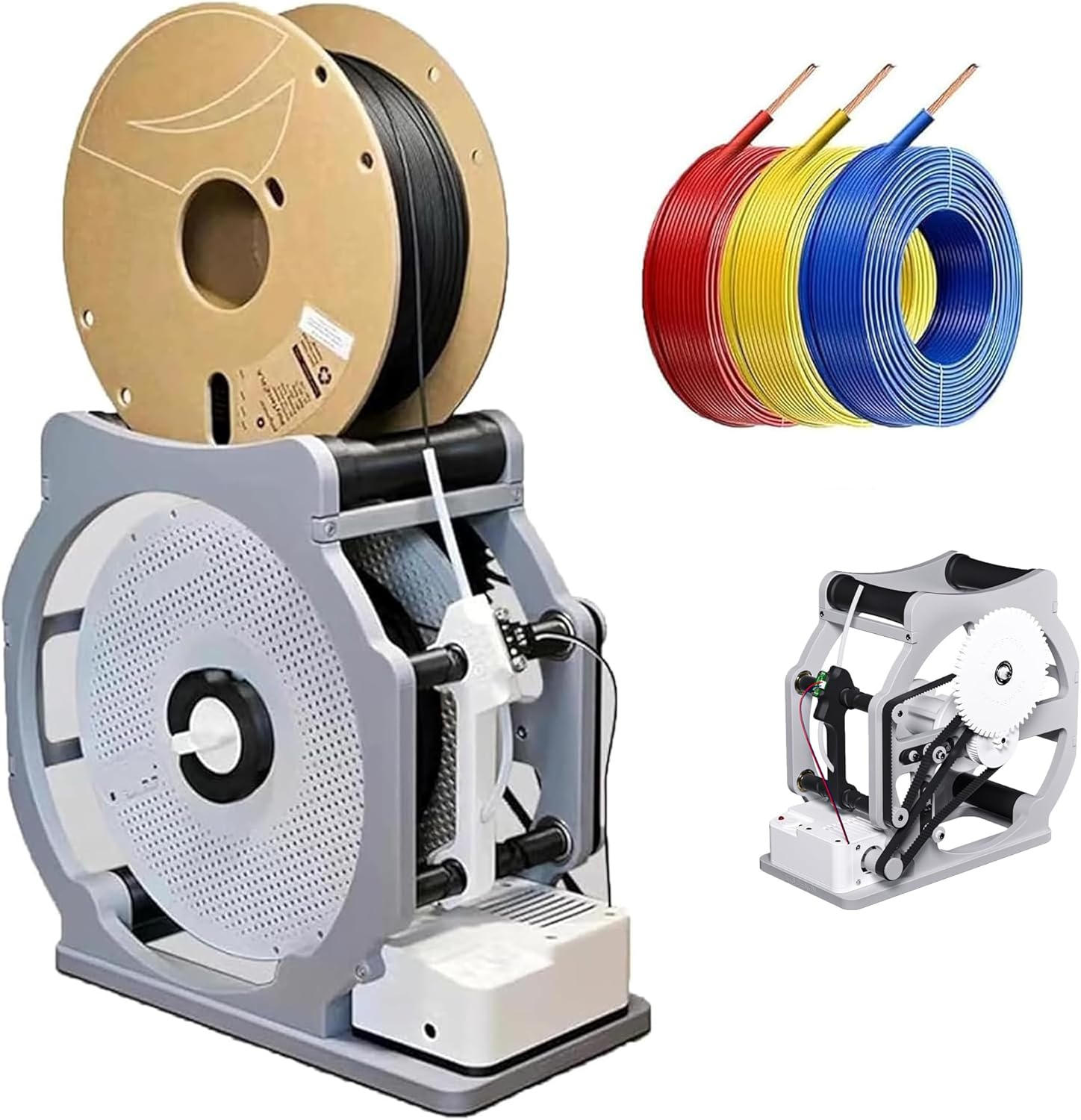 Electric 3D Filament Respooler - Automatic Spool Winder Machine with Smart Start & Stop, Adjustable Tension Control, Universal for PLA PETG ABS TPU, Fast 5-Minute Winding for 3D Printing