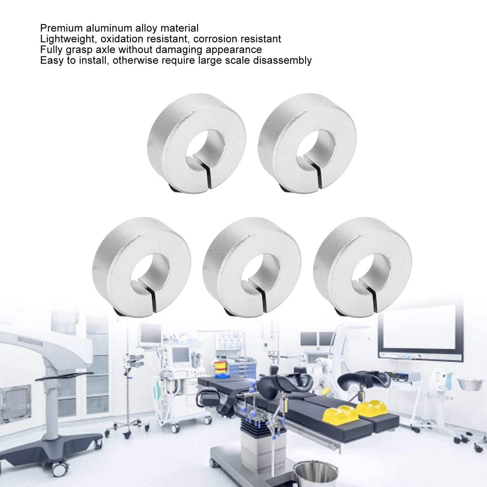 5Pcs Shaft Collar, 2/3in Bore Diameter, Bore Shaft Collars Sets, Clamping Collar for Shaft Fixing and Positioning, Linear Motion Stops and Drill Fixing and Drive Components, Motor Bases