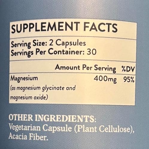 Miniatura 2 de Glicinato de magnesio 60 cápsulas Apoya la relajación, la función muscular y nerviosa Bienestar óseo, cardíaco y digestivo