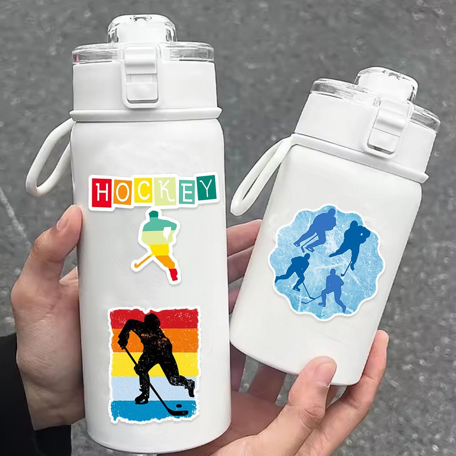 220 Adesivi Hockey Su Ghiaccio In Vinile Impermeabili – Con Pinzetta, Per Laptop, Skateboard, Auto E Scrapbooking