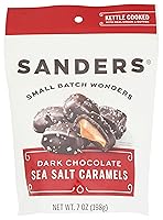Vista 9 de Sanders Mini bocados de chocolate oscuro con sal marina y caramelo, 3.75 onzas, bolsa resellable