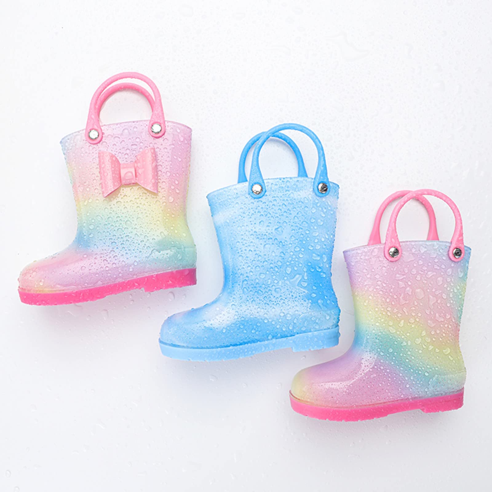 Botas de agua para niños, botas de lluvia para niños, zapatos de lluvia cómodas, botas de lluvia antideslizantes, botines impermeables para primavera y verano