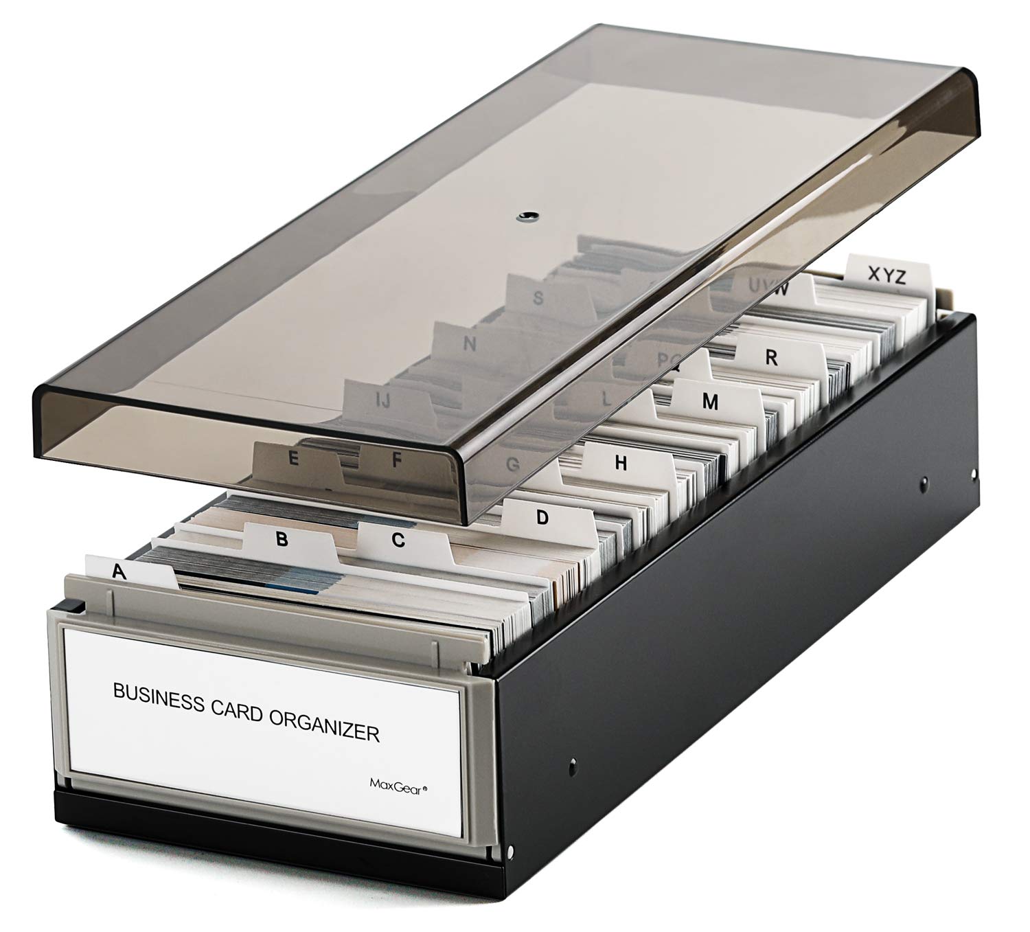 Amazon.com: MaxGear Business Card Holder for Desk, Large Plastic