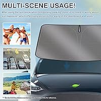 Vista 7 de Karltys - Parasol para parabrisas delantero para Mazda CX-5 de 2017-2025, parasol reflectante UPF50+ a medida para CX5, parasol plegable