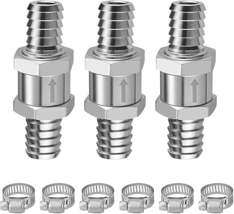 Válvula de retenção de combustível EVIL ENERGY 1/2" (12 mm) em alumínio – Kit com 3 unidades