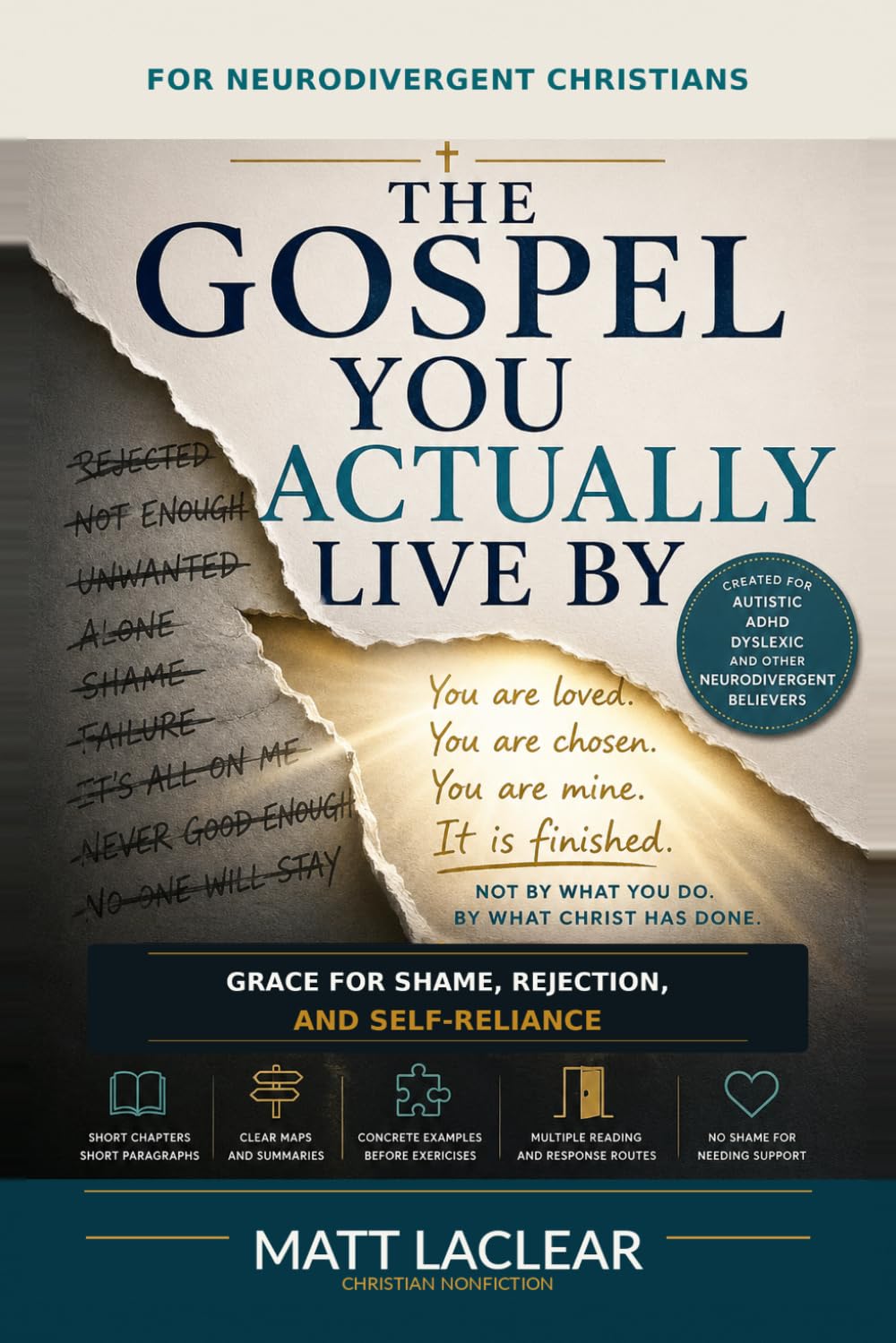 The Gospel You Actually Live By: For Neurodivergent Christians: Grace for Shame, Rejection, and Self-Reliance