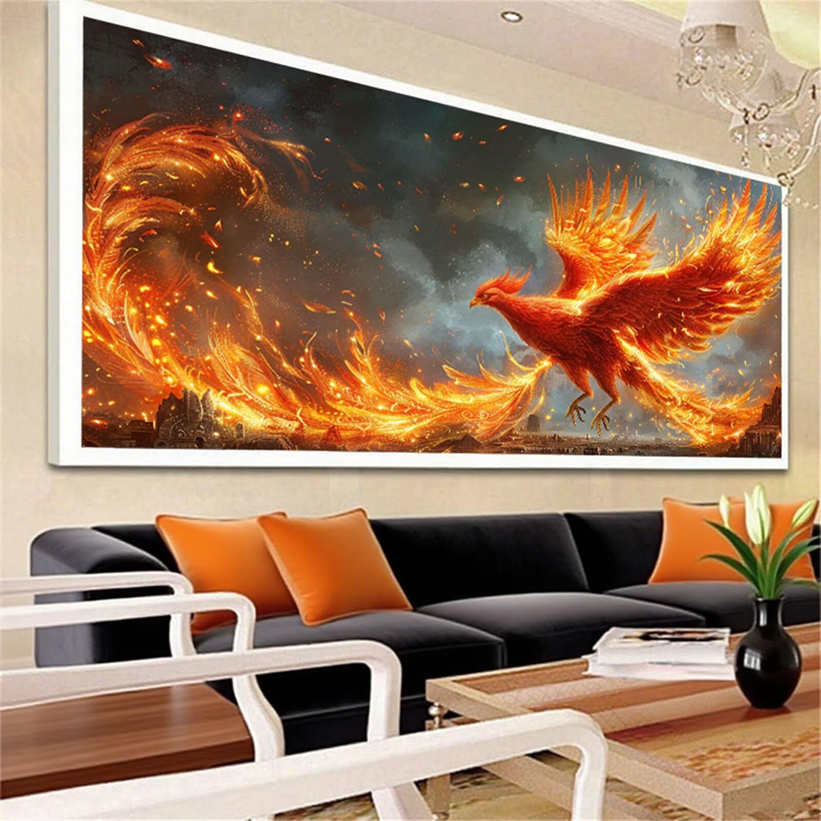 Diamentowe malowanie feniks malarstwo diamentowe dla dorosłych, 5D diamentowe rysunki pióro obrazy diamentowe, 90 x 200 cm diament sztuka haft krzyżykowy puzzle rzemiosło dziewczyna dekoracja ścienna