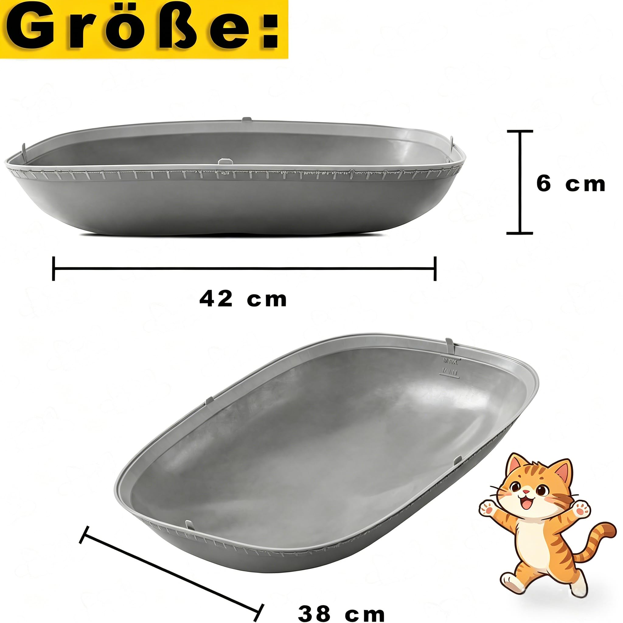 Ersatz Silikon Matte für Selbstreinigendes Elektrisches Katzenklo, Wasserdichte Katzenstreumatte, Rutschfest & Pflegeleicht, Passend für Automatische Katzentoiletten