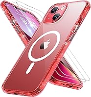 Vista 120 de Miracase - Funda magnética para iPhone 13 de 6.1 pulgadas (compatible con MagSafe) (con 2 protectores de pantalla), protección de grado militar