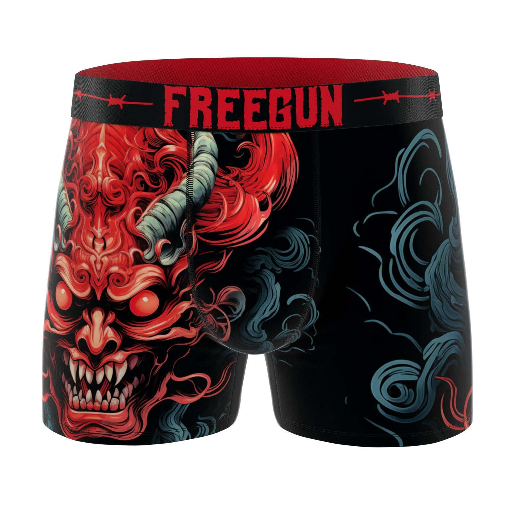 Freegun Boxer Homme Savage Animals, Caleçon Homme Ultra-Doux, Stretch & Respirant (Lot de 4)