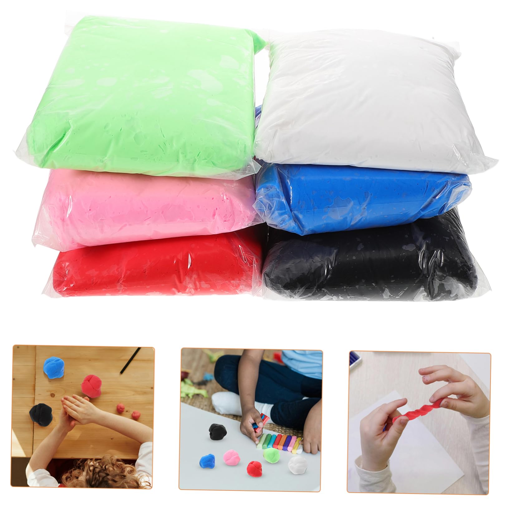 UPKOCH 6sacs Kits De Pâte à Modeler Ultra-légère Pour Garçon Fille Argile Sèche Pâte à Moulage Douce Créatif