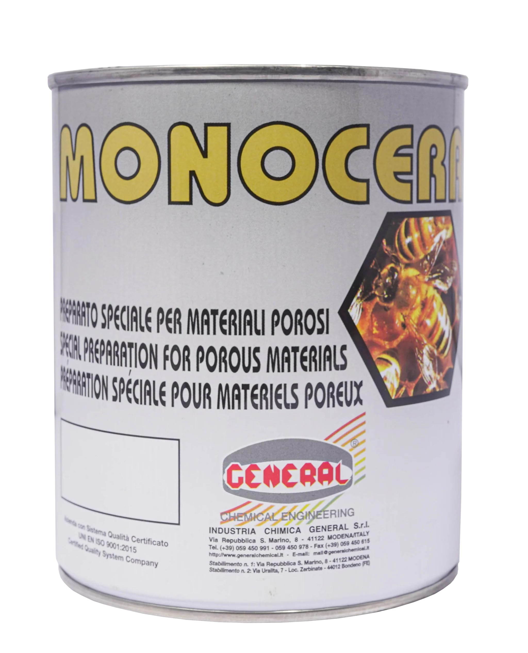 Monocera General – Cera Neutra 1L per Marmi, Graniti e Pietre Naturali