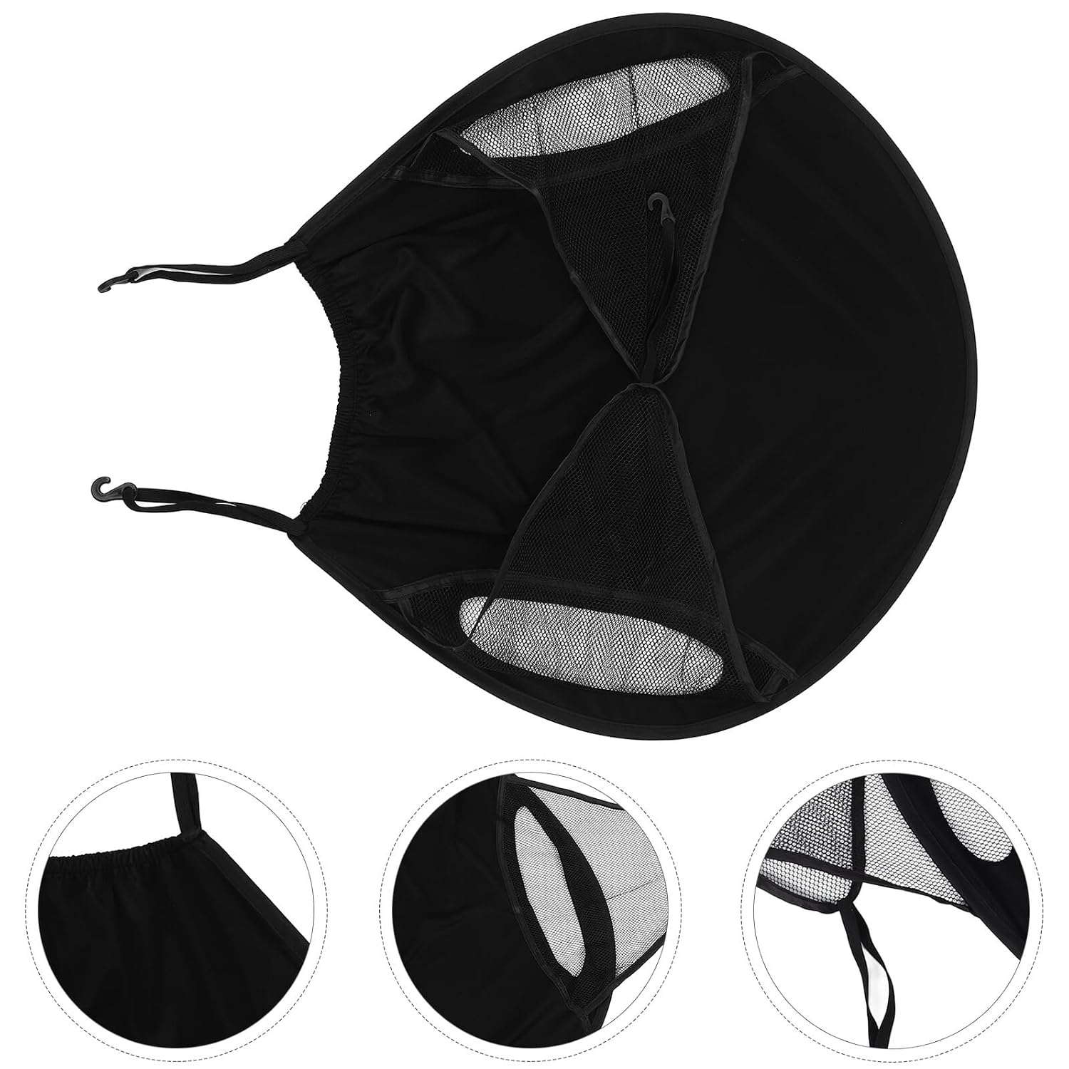 Stroller Sunshade Canopy with UV Protection for Strollers, Black Enlarged Dustproof Cover, Pushchair Sun Shade Suitable for Outdoor Use