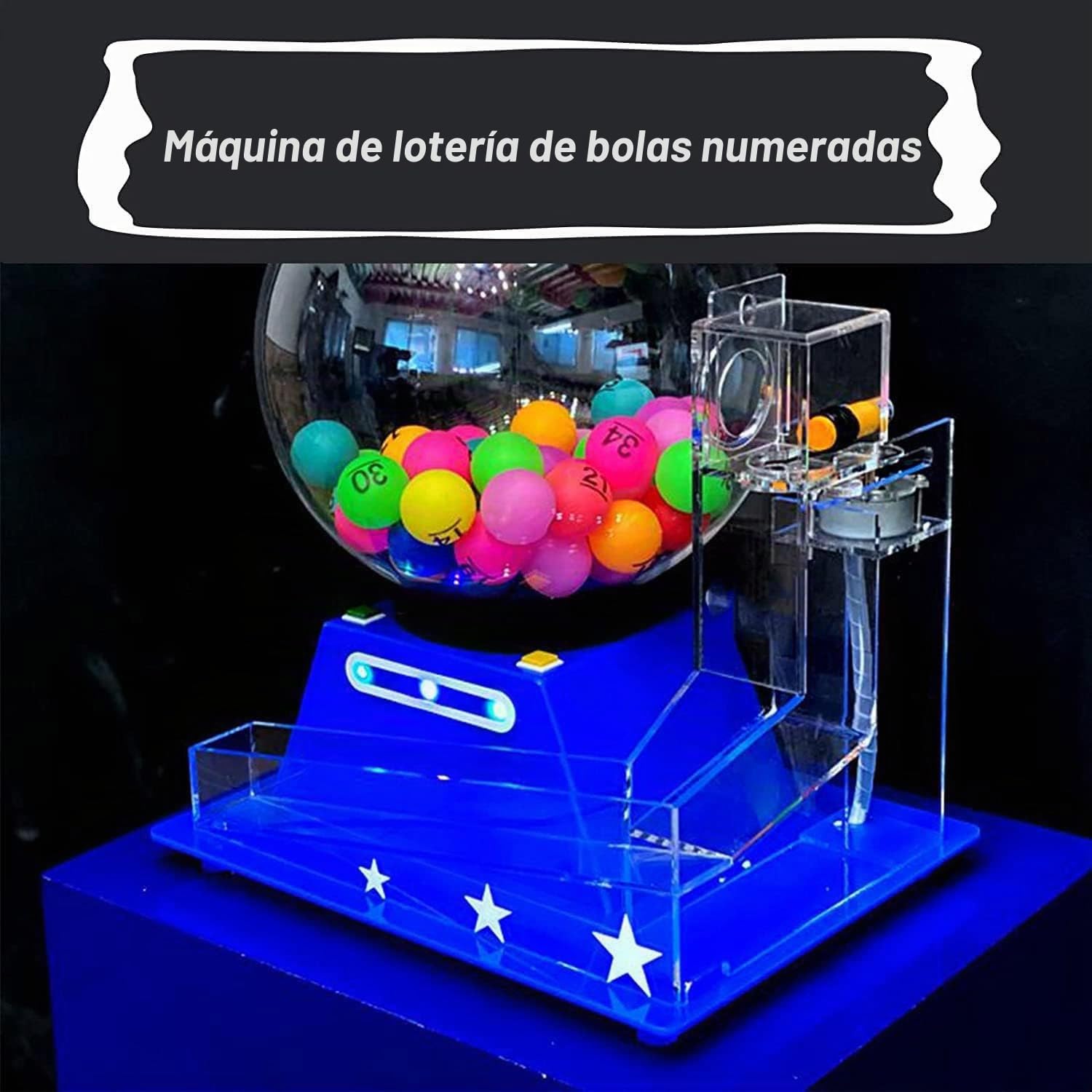 Juego de bingo de lujo, máquina de lotería eléctrica, incluye jaula de bingo, bolas de llamada, fichas coloridas, perfecto para grupos grandes y fiestas