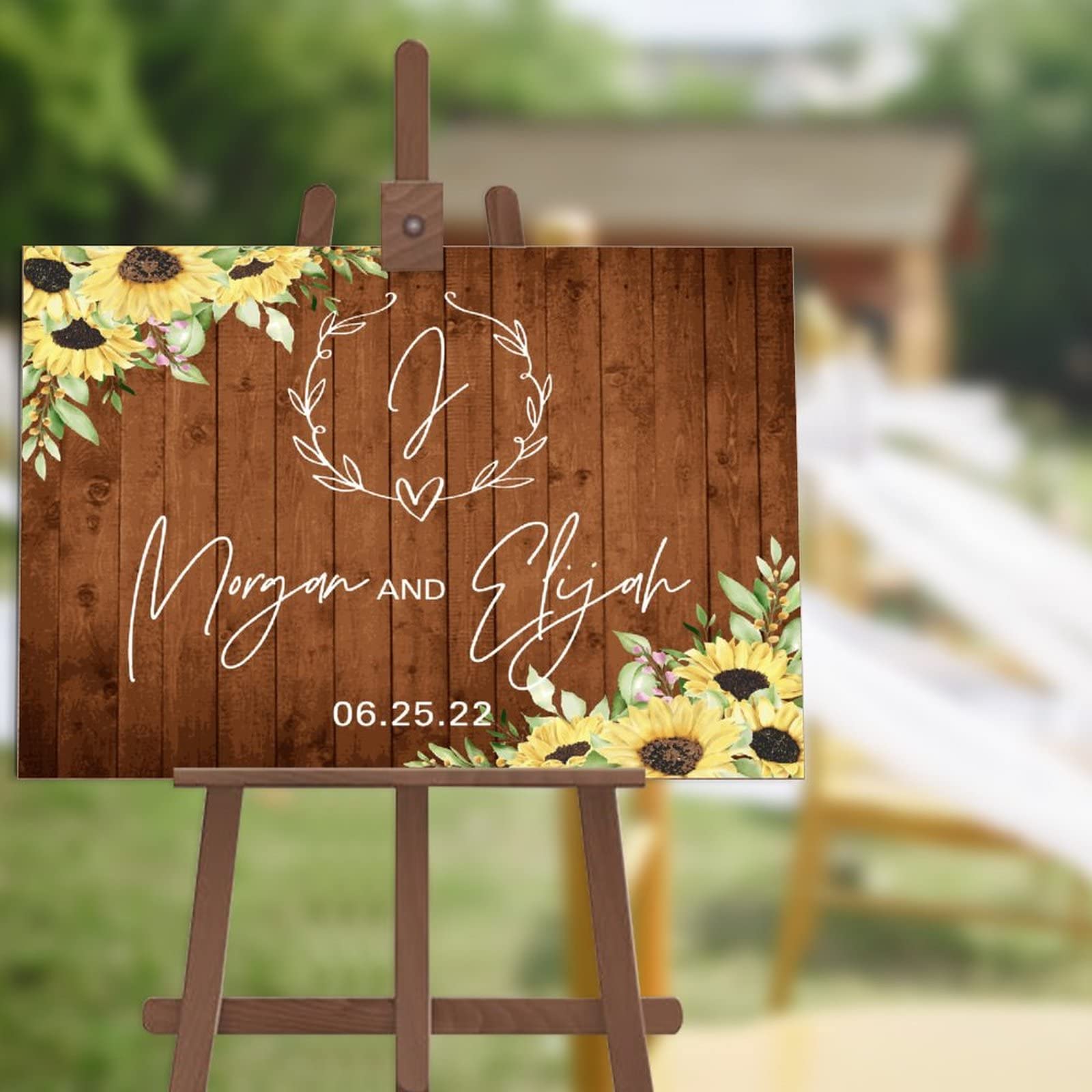 Panneau de bienvenue de mariage en bois 30x45cm idée cadeau fiançailles
