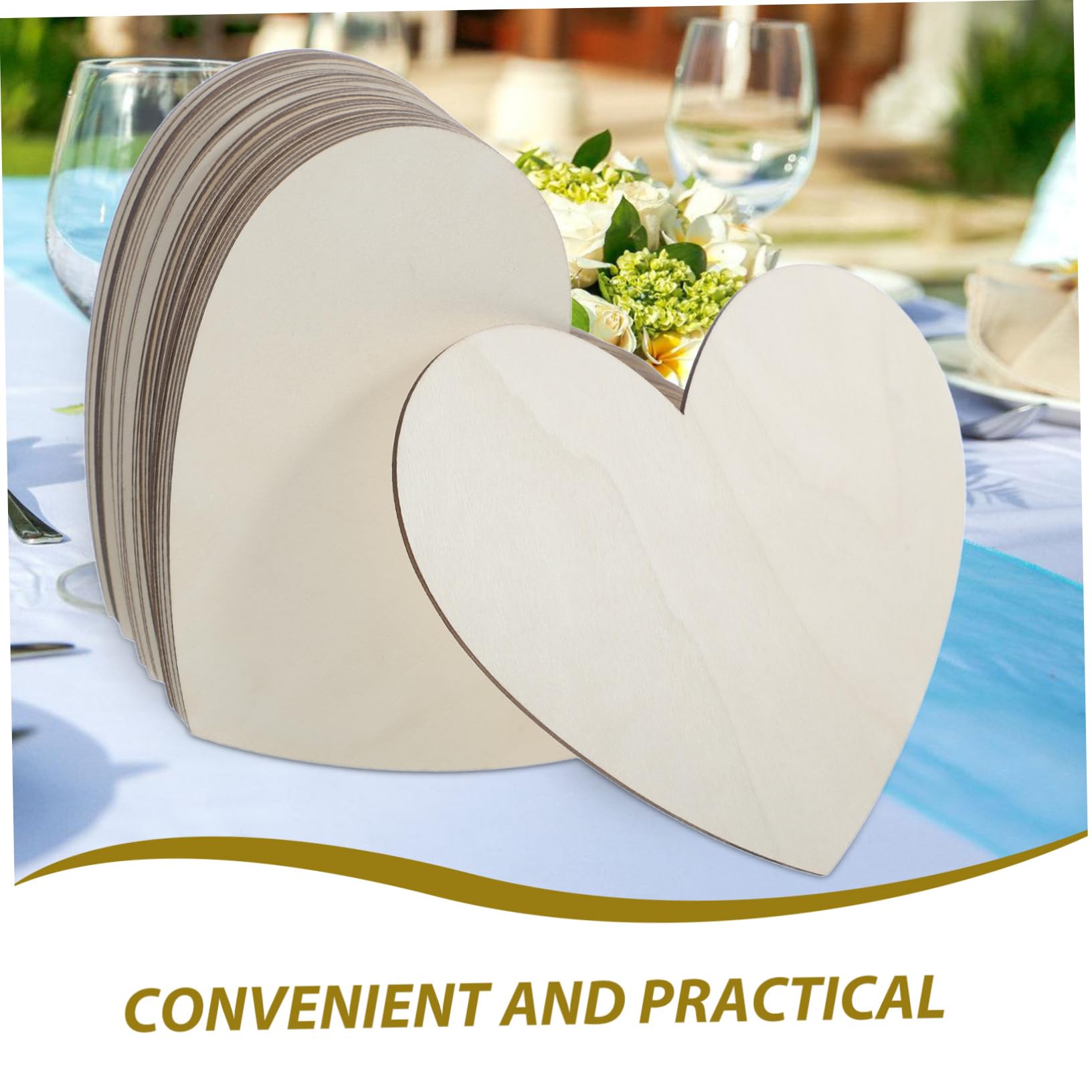 LIFKOME 30stücke Unvollendete Herz-holzscheiben Für Diy-projekte Große Rustikale Holzherzen Zum Basteln Für Hochzeiten Valentinstag Und Kreative Dekorationen