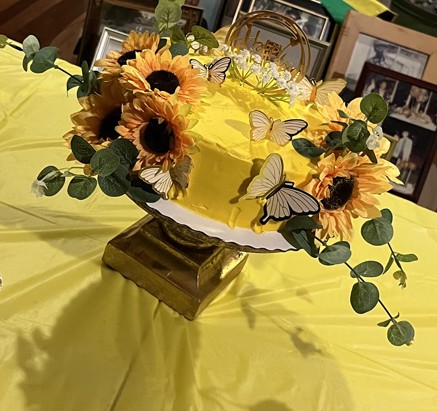 2/mo Finance 28 PCS Sunflower Rose Flower Cake Decorations Butterfly