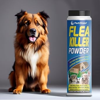PEBBLE HUG Flea Killer Powder 200g, Insect Killer Indoor & Outdoor, Easy Application, Safe for Home Use, Crawling Insect Killer, Rapid Elimination & Prevention, (4 Pcs)