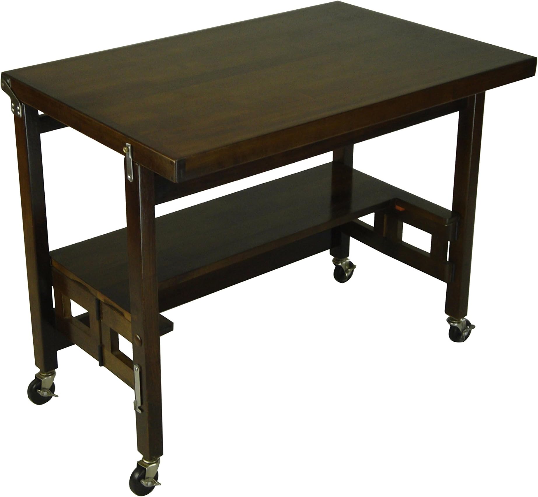 Oasis Concepts All Wood Flip and Fold Desk, Walnut
