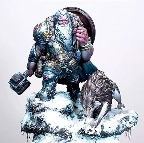 Splindg 118 3.543in Ancient Warrior and Wolf Resina Soldado Modelo sin montar Kit de modelo en miniatura sin pintarF91742