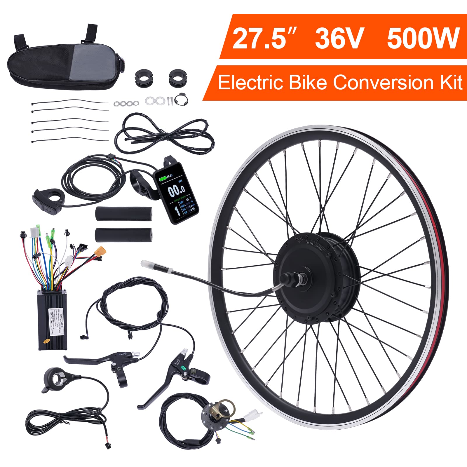 YIYIBYUS Electric Bike Conversion Kit 500W 36V 27.5