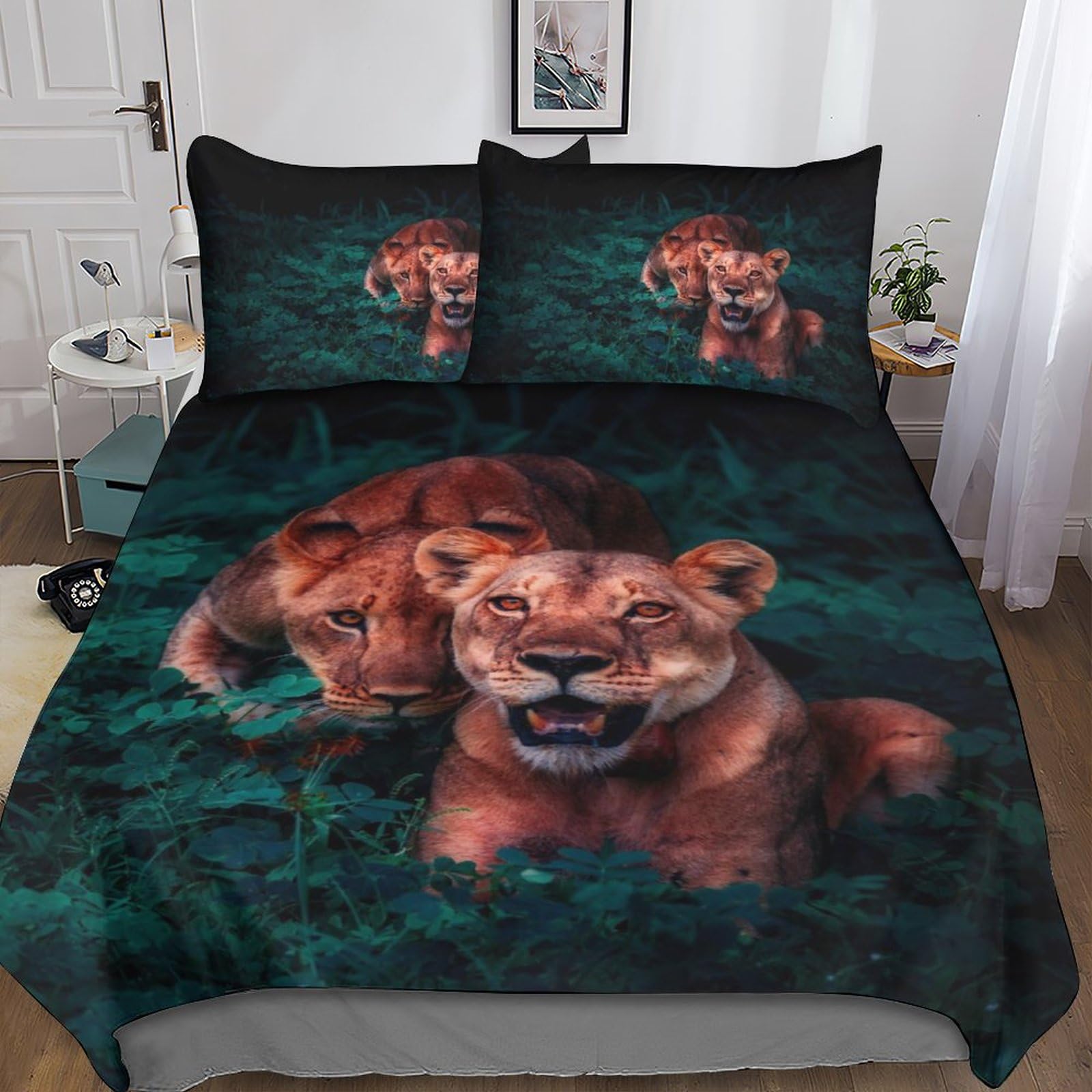 Ensemble housse de couette Lion à offrir pour la décoration d'une chambre