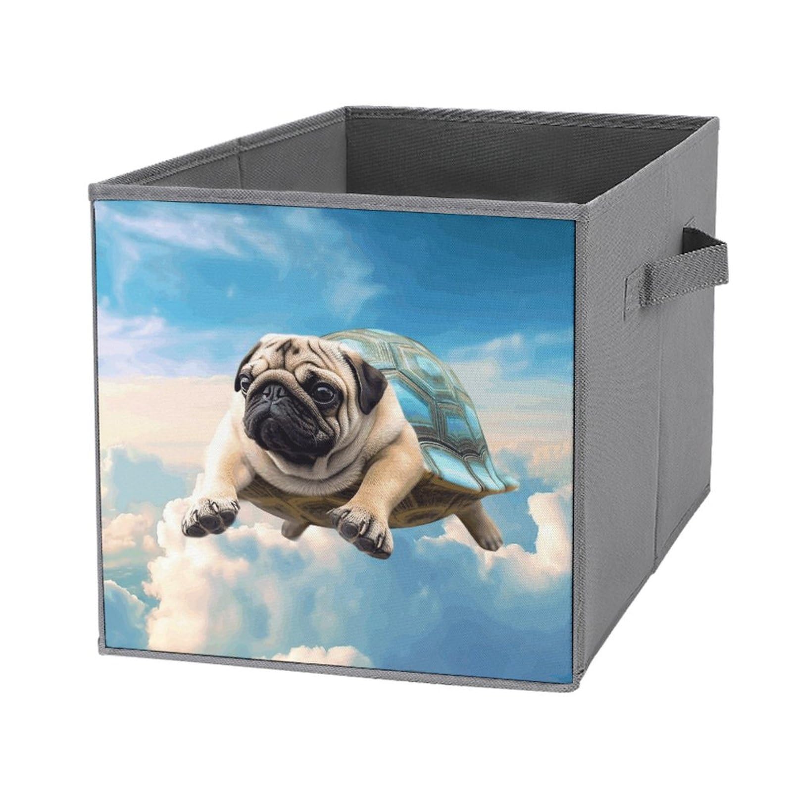Boîtes de rangement de bureau motif carlin imprimé grand format pour vêtements