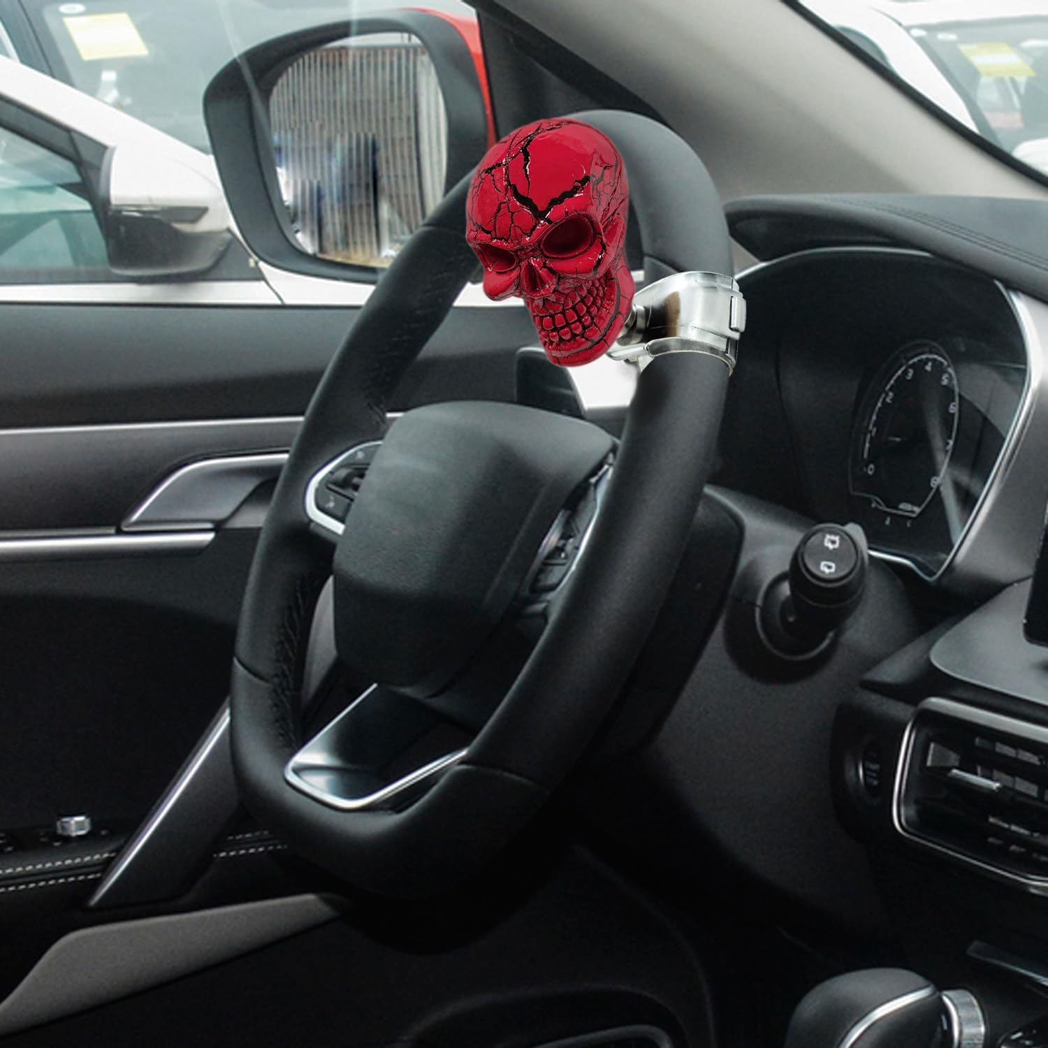Steering Wheel Spinner Small Skull Head Suicide Knob Power Handle