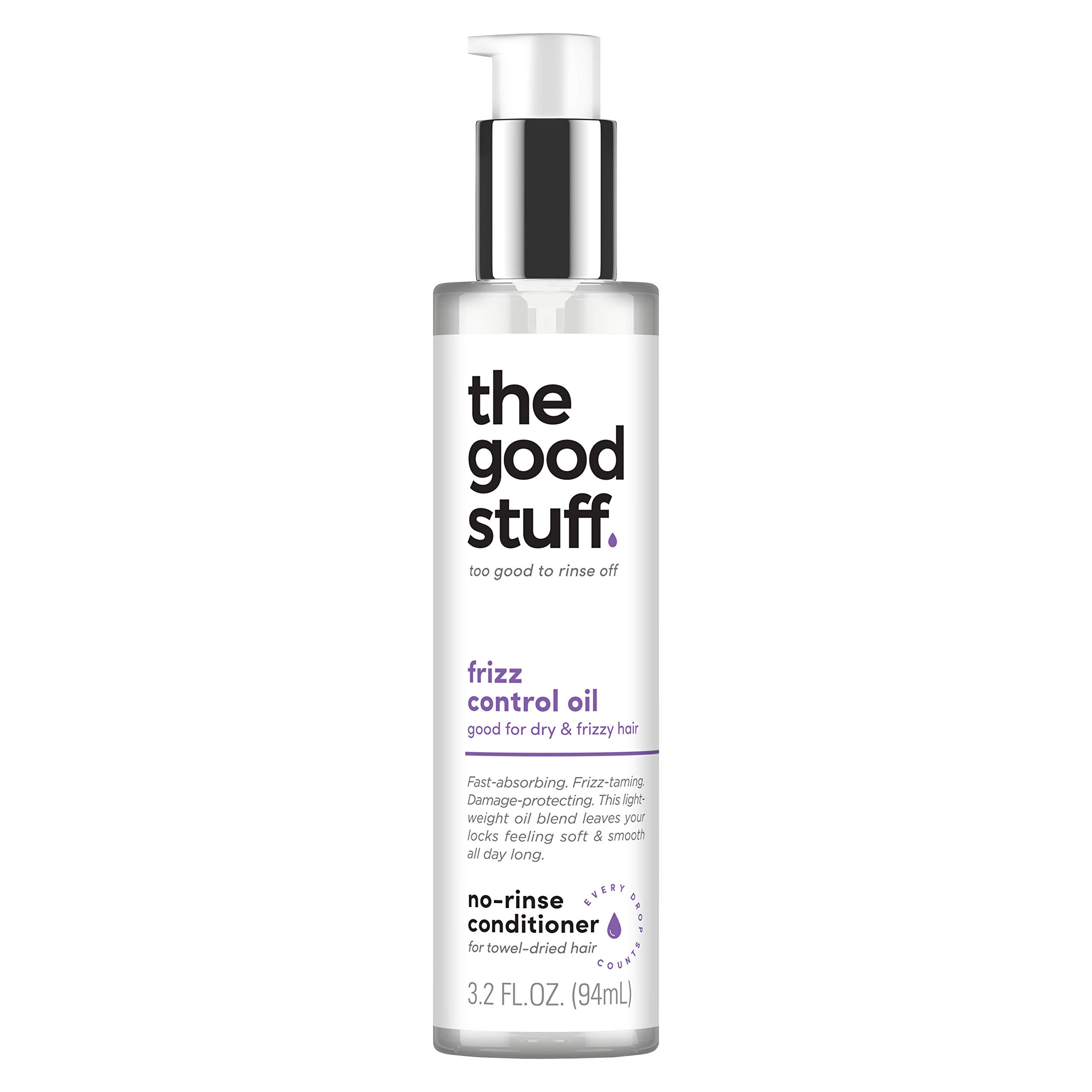 THE GOOD STUFF Leave-in Frizz Control Hair Oil for Softness, Protection, and Shine | Lightweight Hydrating Anti Frizz Serum for Smooth, Shiny Hair All Day Long | Vegan and Cruelty-Free Conditioner