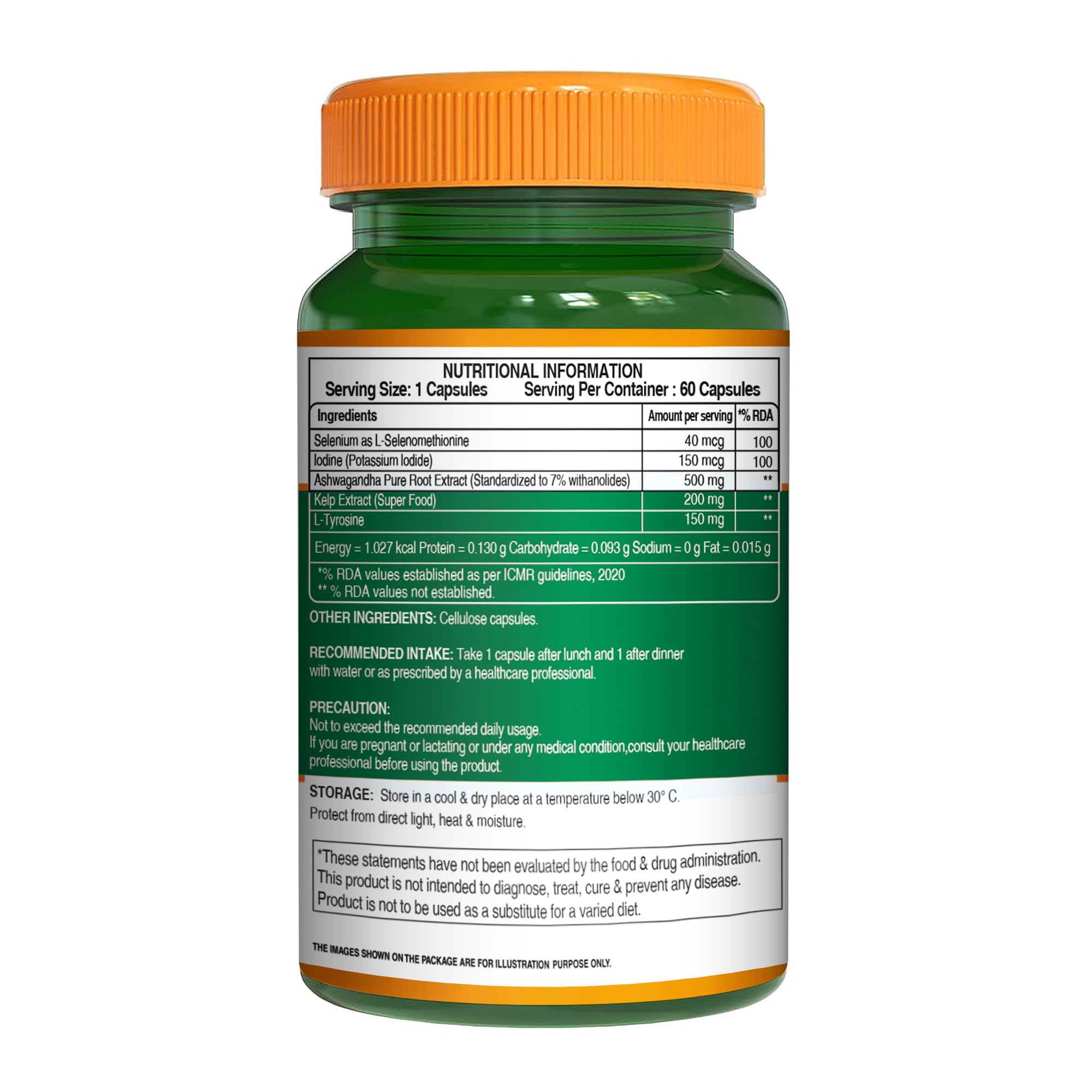 Pure Nutrition Thyro Pro - 60 Veg Capsules | With Ashwagandha, Iodine & Selenium | Supports Thyroid Function, Balances Hormones| Promotes Overall Wellness - Image 5 thumbnail