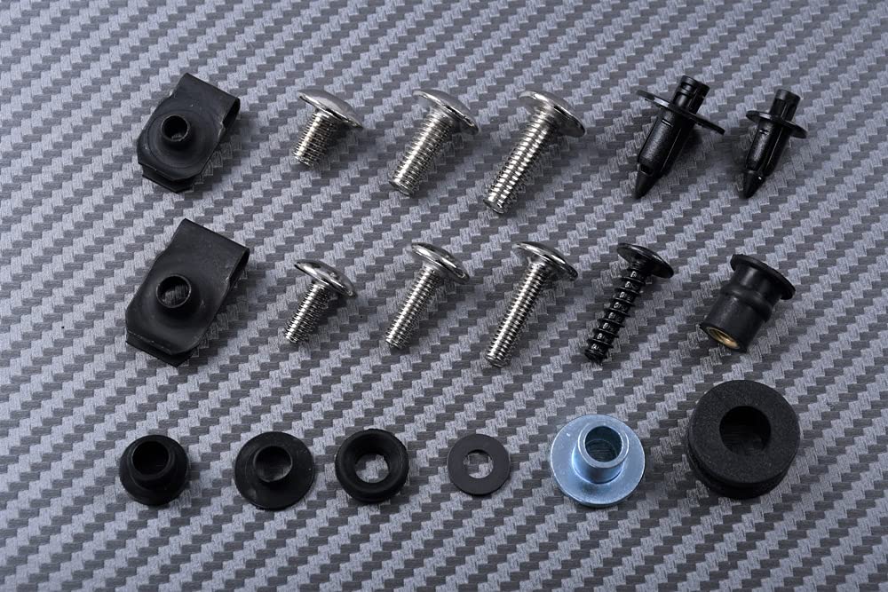 avdb-moto Kit viti AVDB per montaggio carenatura completa Compatibile con CBR 1000 RR 2006-2007 (ALU/Argento)