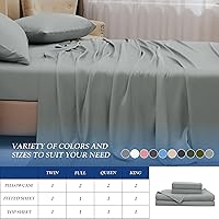 Vista 6 de YIYEA Sábanas tamaño King – Sábanas de bambú 100% orgánico – 600 hilos – Sábanas refrescantes de bambú transpirable para cama tamaño King – Bolsillo