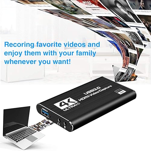 Miniatura 4 de LEADNOVO Tarjeta de captura de audio y video HDMI USB30 4K 1080P 60 fps convertidor de video portátil fiable para transmisión de juegos transmisión