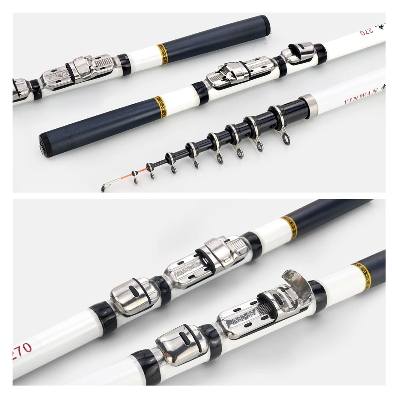 Canna da Pesca Canna Da Pesca Alla Carpa 1.5M-3.0M Feeder Portatile Leggero Telescopico In Fibra Di Carbonio Duro per Acqua Dolce e Salata