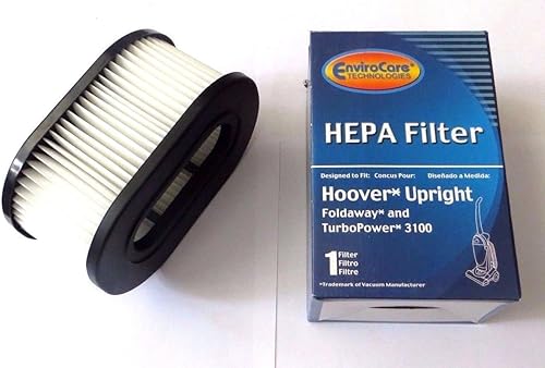 EnviroCare Filtros de repuesto para aspiradora de filtración HEPA diseñados para adaptarse a aspiradoras Hoover Fold Away Turbo Power 3100 HEPA,
