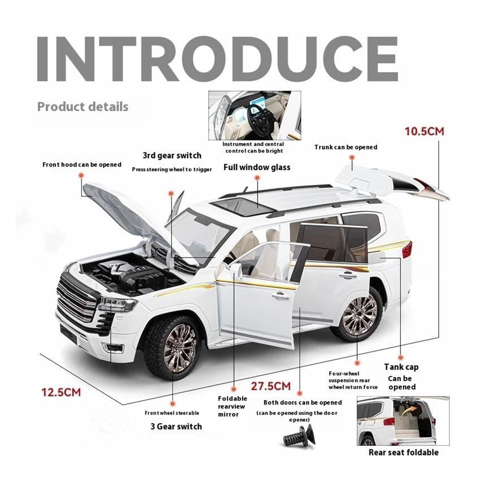 Amazon | ダイキャストモデル 1:18 トヨタ用 ランドクルーザー用 LC300