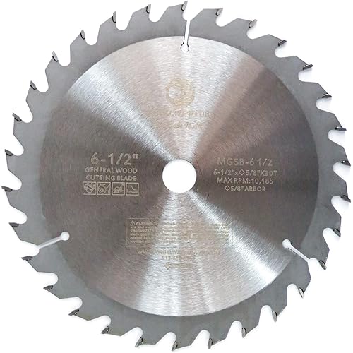 Whirlwind USA MGSB 6 1/2 Inch 30 Teeth Circular Saw Blade for Wood,Carbide Cordless Miter/Table Saw Blade,5/8" Arbor