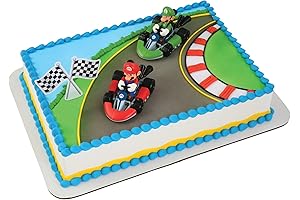 Super Mario Cake Topper: Race into Fun with Collectible Character Karts