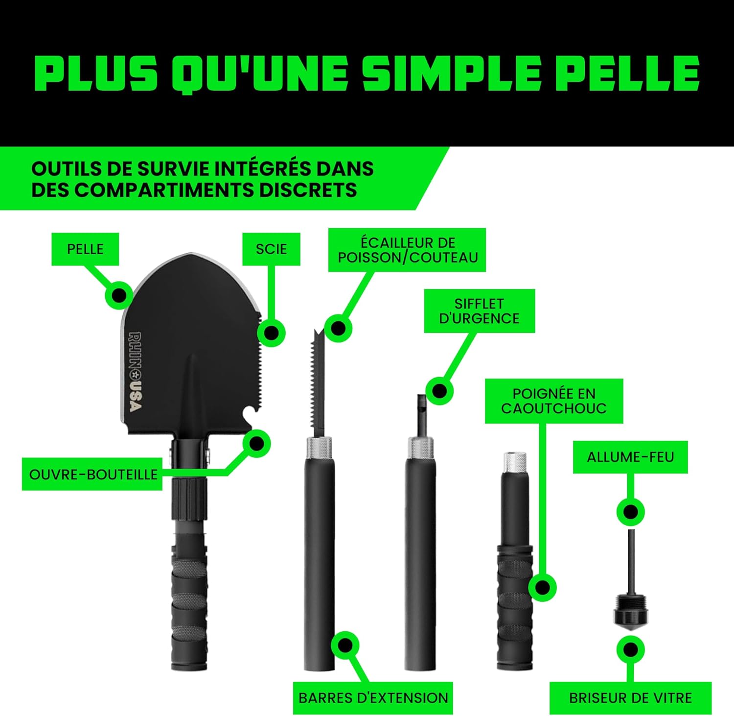 Rhino USA Pelle pliante