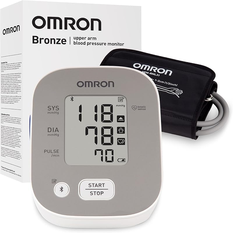 OMRON Bronze Blood Pressure Monitor & Upper Arm Blood Pressure Cuff | For Home Use - #1 Doctor & Pharmacist Recommended Brand - Clinically Validated - Connect App