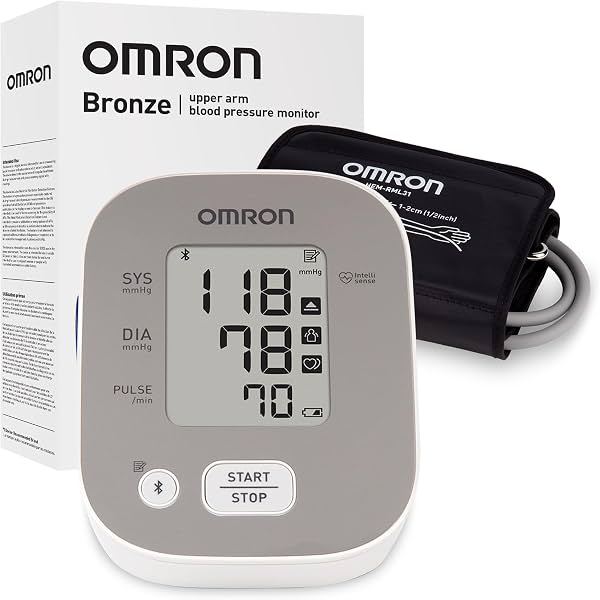 Monitor de Presión Arterial OMRON Bronze para Uso Doméstico y Brazalete para Brazo Superior - Marca #1 Recomendada por Médicos y Farmacéuticos - Validado Clínicamente - Conecta con App