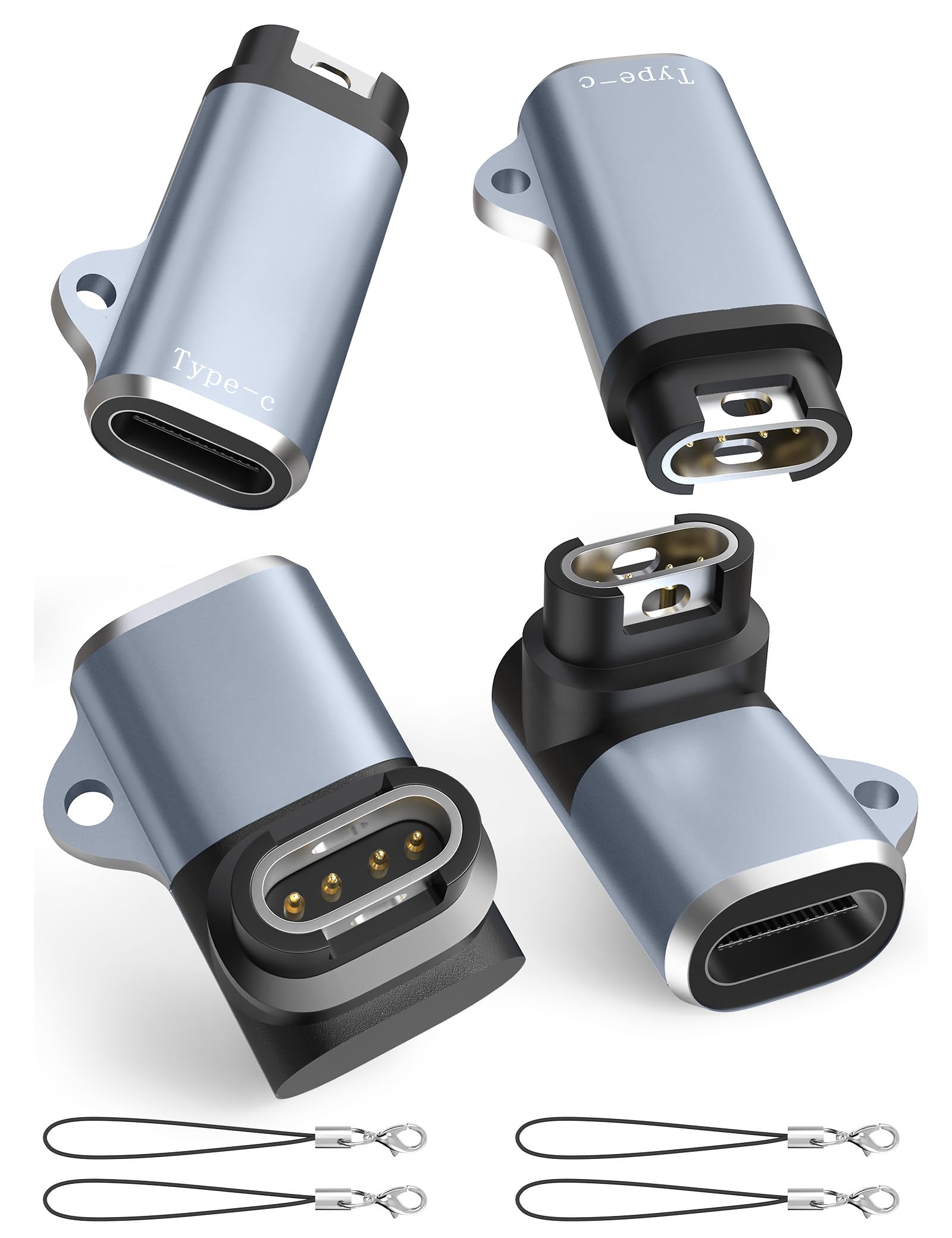 Adapter kabla ładującego USB C do zegarków Garmin, adapter kabla do ładowania typu C do Garmin Fenix 8, 7X, 6 Pro Solar, Vivoactive 6,5, 4S, Venu 3,3S, SQ, Forerunner 165/55/970/965/265