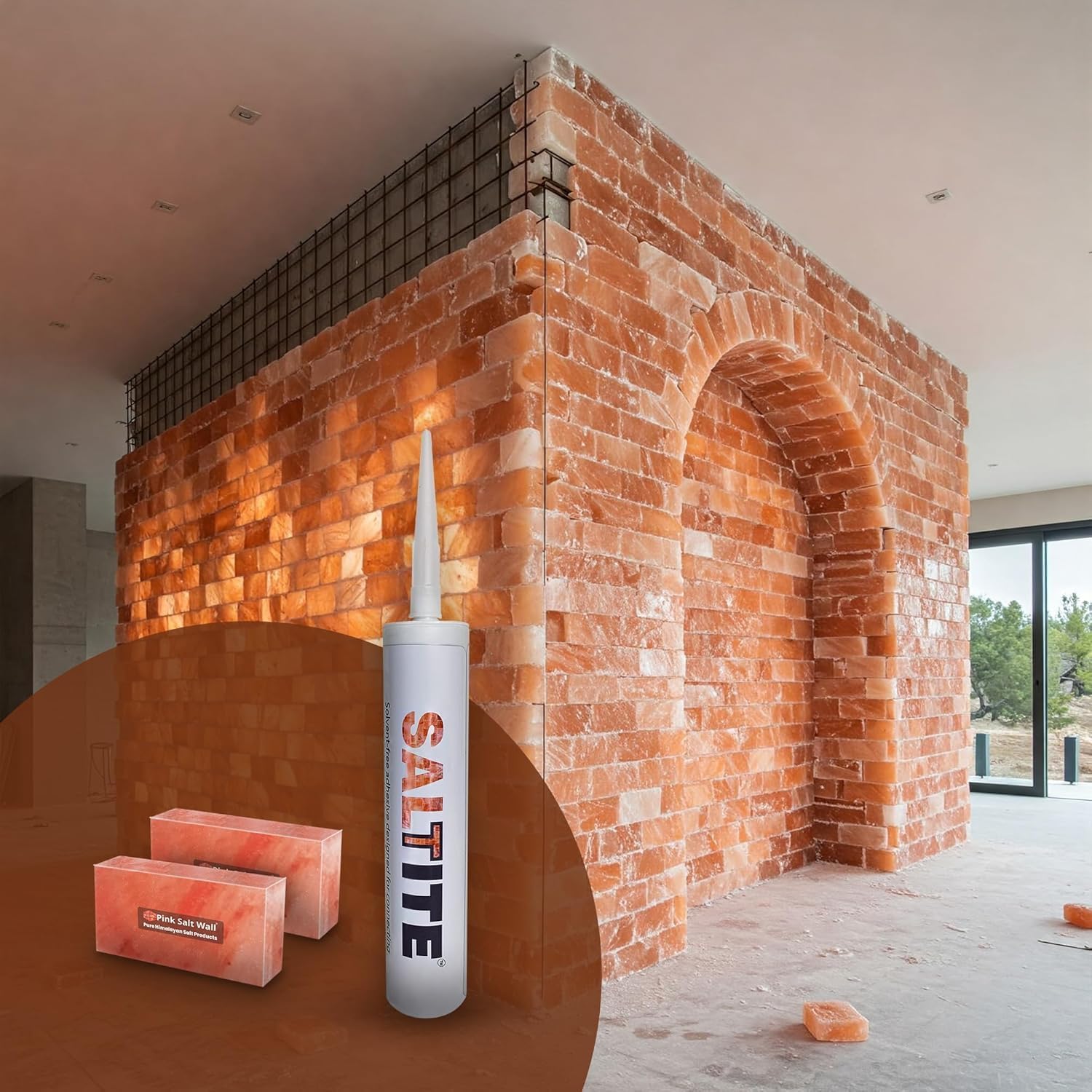 Salt Glue for Himalayan Salt Tiles, Bricks & Blocks, Pack of 12