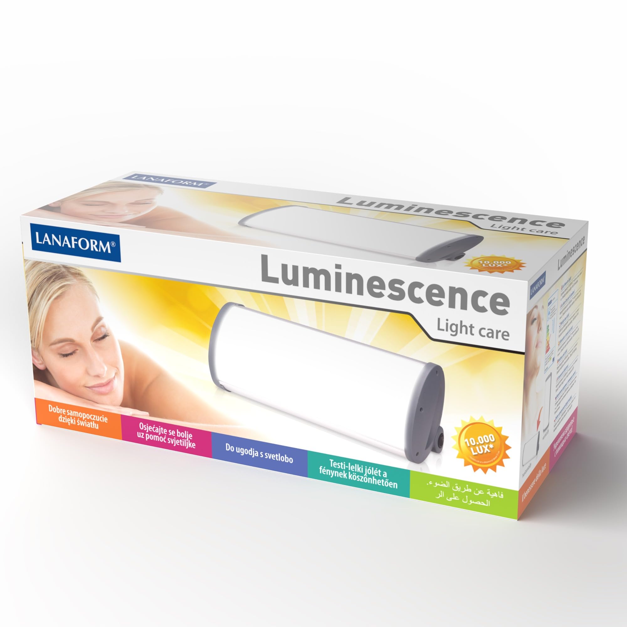 LANAFORM - Luminescence - Lampe Luminothérapie - 10000 Lux - Luminothérapie - Sans UV - Lampe Lumière Du Jour